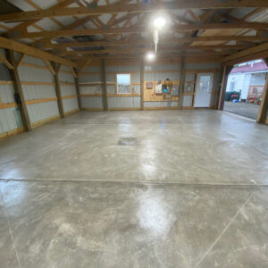 Concrete garage floor